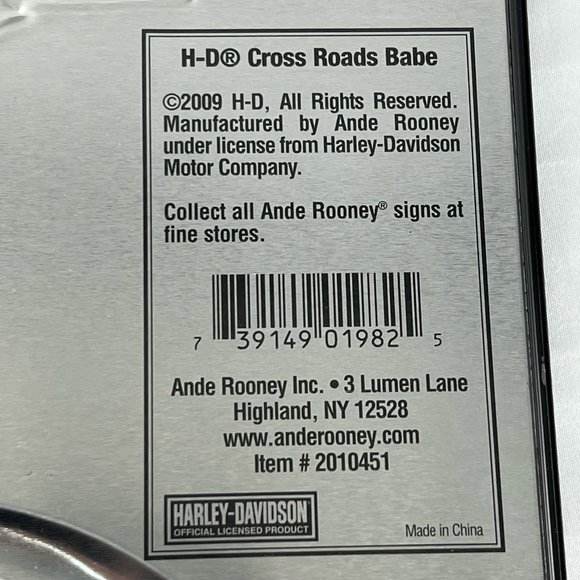 HARLEY DAVIDSON Motorcycles Woman Crossroads Metal Sign 2009 - Picture 3 of 8